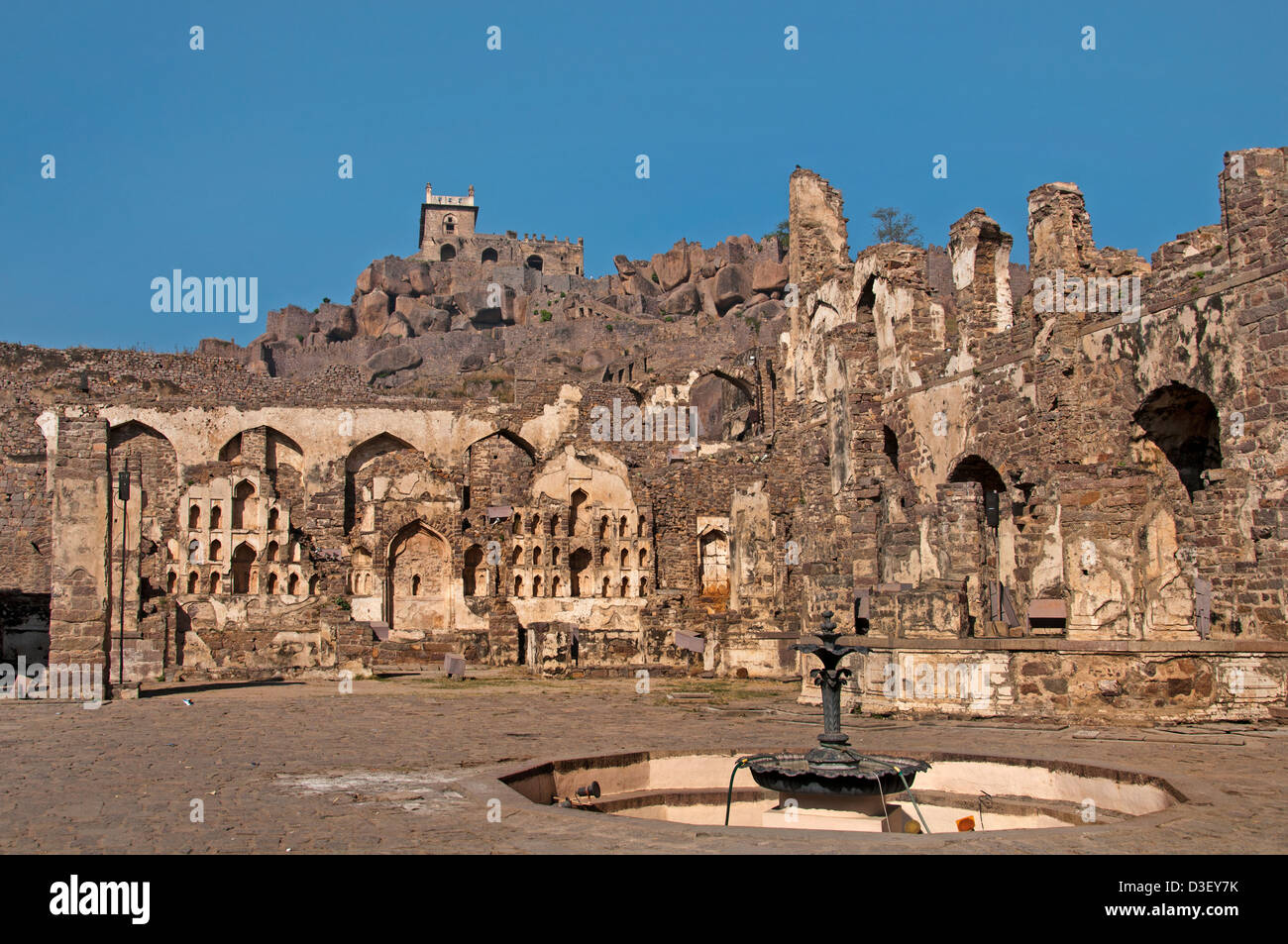 Golkonda Fort ruiniert Hauptstadt des alten Königreichs von Golkonda 1518 – 1687 Hyderabad Indien Andhra Pradesh Stockfoto