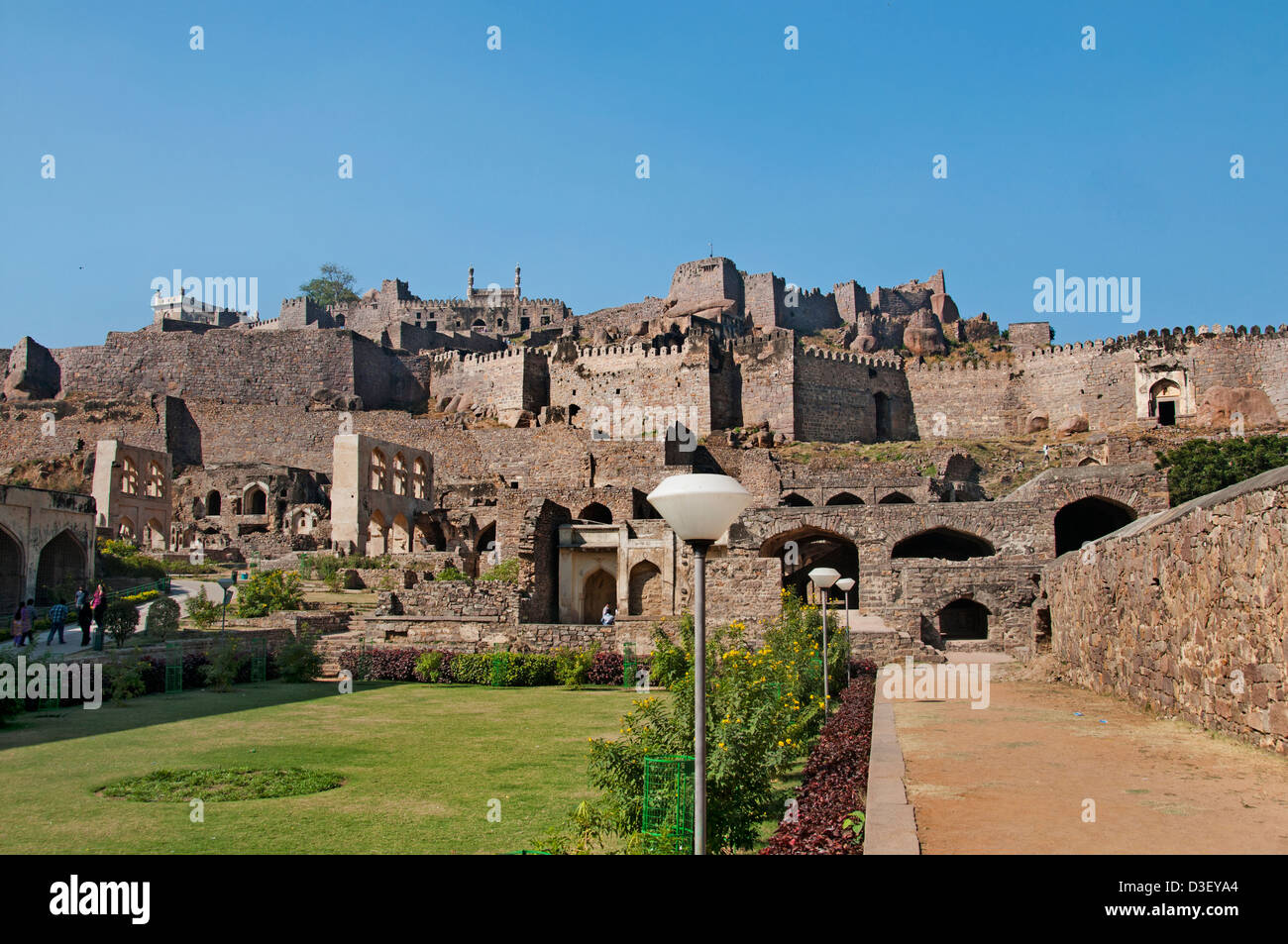 Golkonda Fort ruiniert Hauptstadt des alten Königreichs von Golkonda 1518 – 1687 Hyderabad Indien Andhra Pradesh Stockfoto
