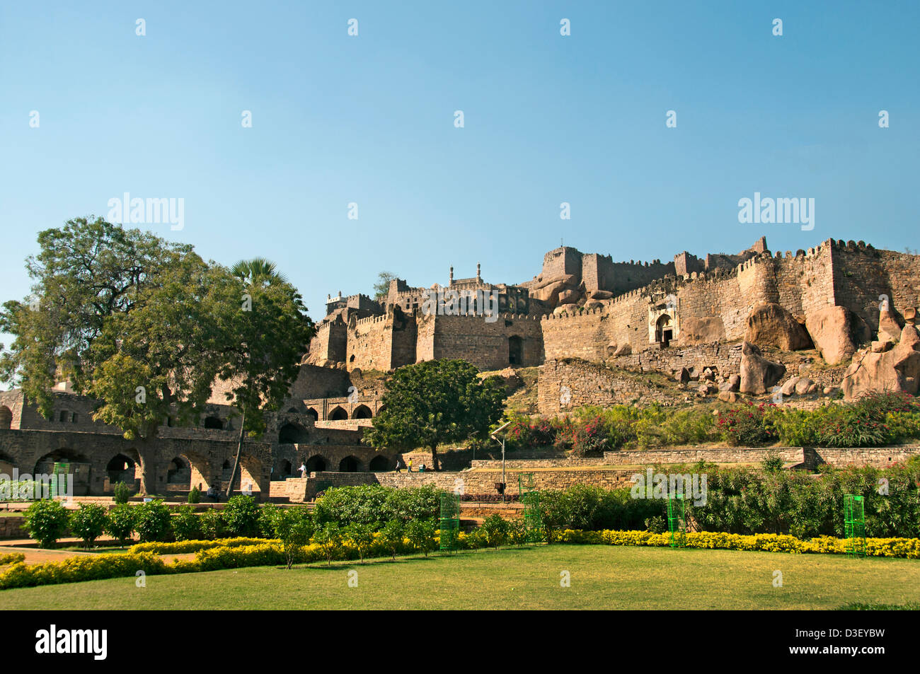 Golkonda Fort ruiniert Hauptstadt des alten Königreichs von Golkonda 1518 – 1687 Hyderabad Indien Andhra Pradesh Stockfoto
