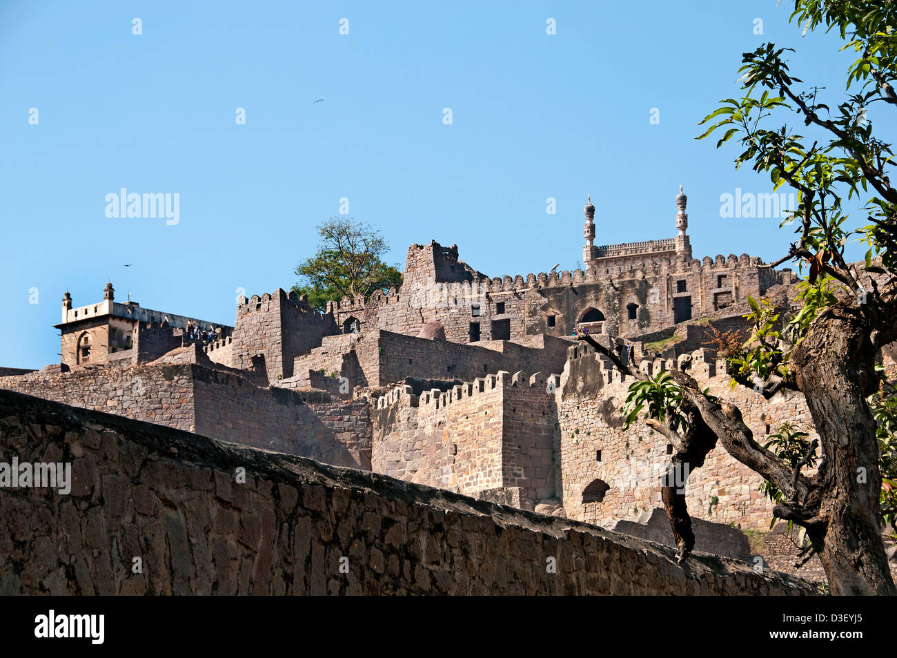 Golkonda Fort ruiniert Hauptstadt des alten Königreichs von Golkonda 1518 – 1687 Hyderabad Indien Andhra Pradesh Stockfoto