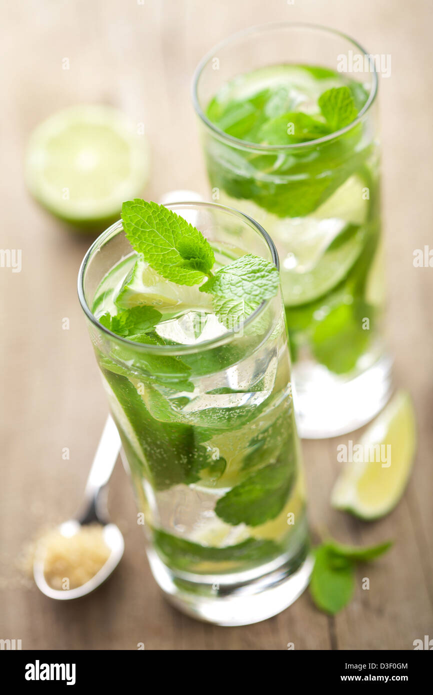 frischen Mojito cocktail Stockfoto
