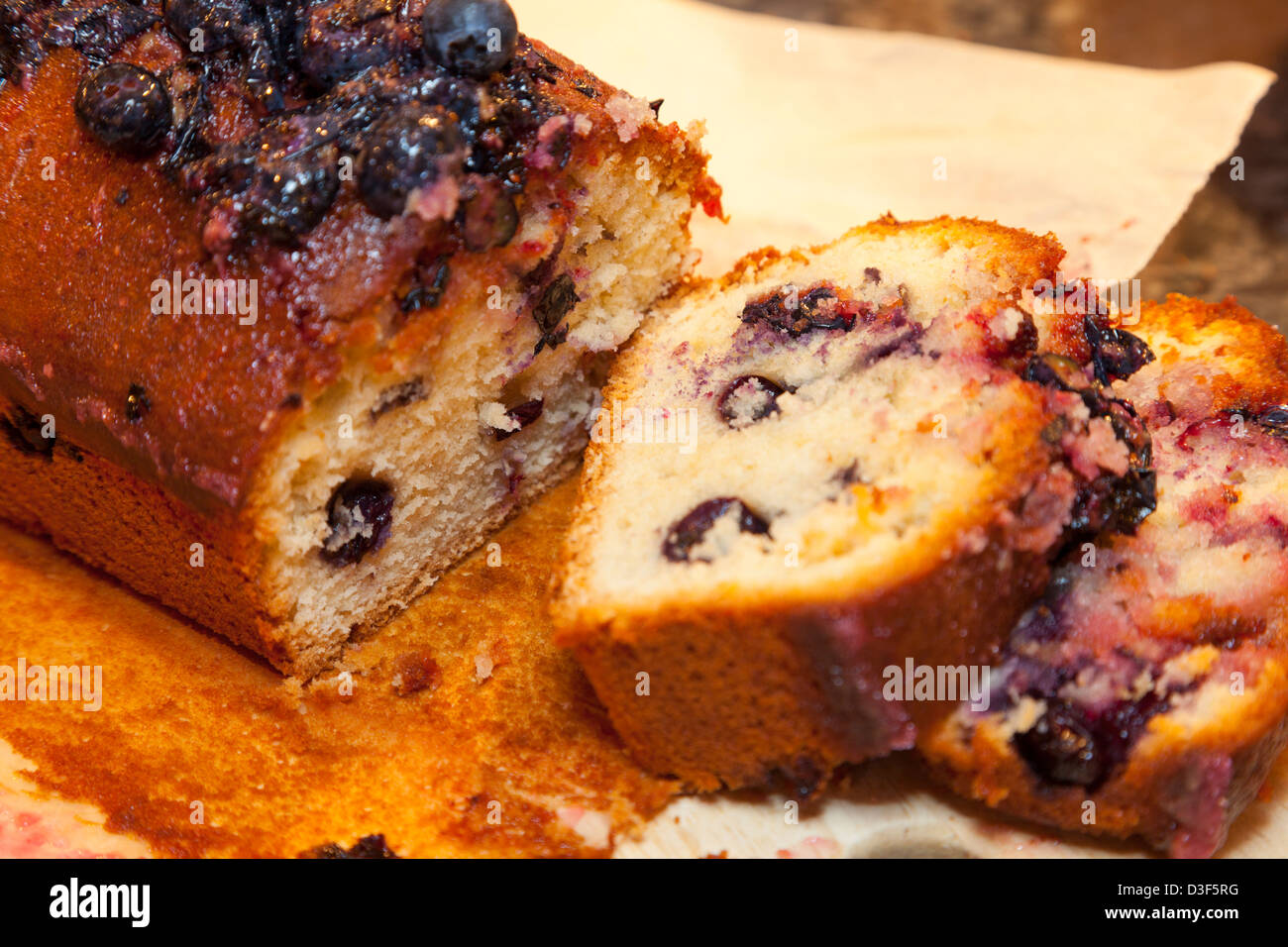 Heidelbeer-Kuchen Stockfoto