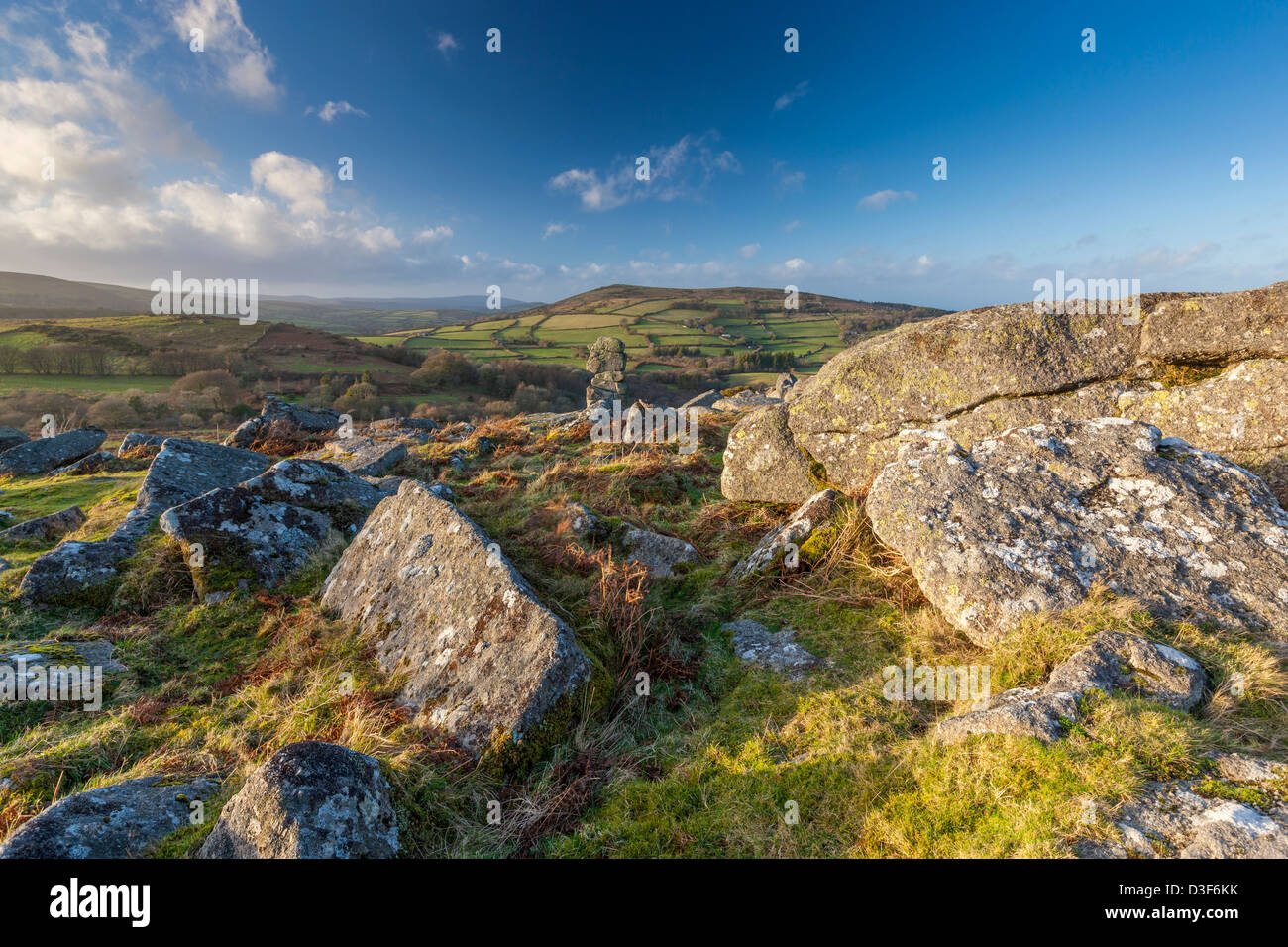 Bowerman die Nase, einen Stapel verwitterter Granit auf Hayne Down im Dartmoor National Park in der Nähe von Manaton, Devon, England, Vereinigtes Königreich, Europa. Stockfoto