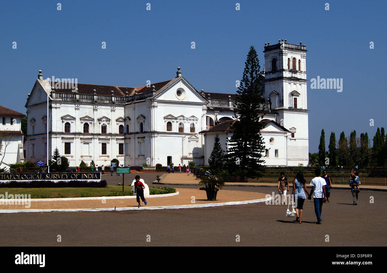 Goa Kathedrale SE (Se Catedral de Santa Catarina) Weltkulturerbe am alten Velha Goa Indien Stockfoto