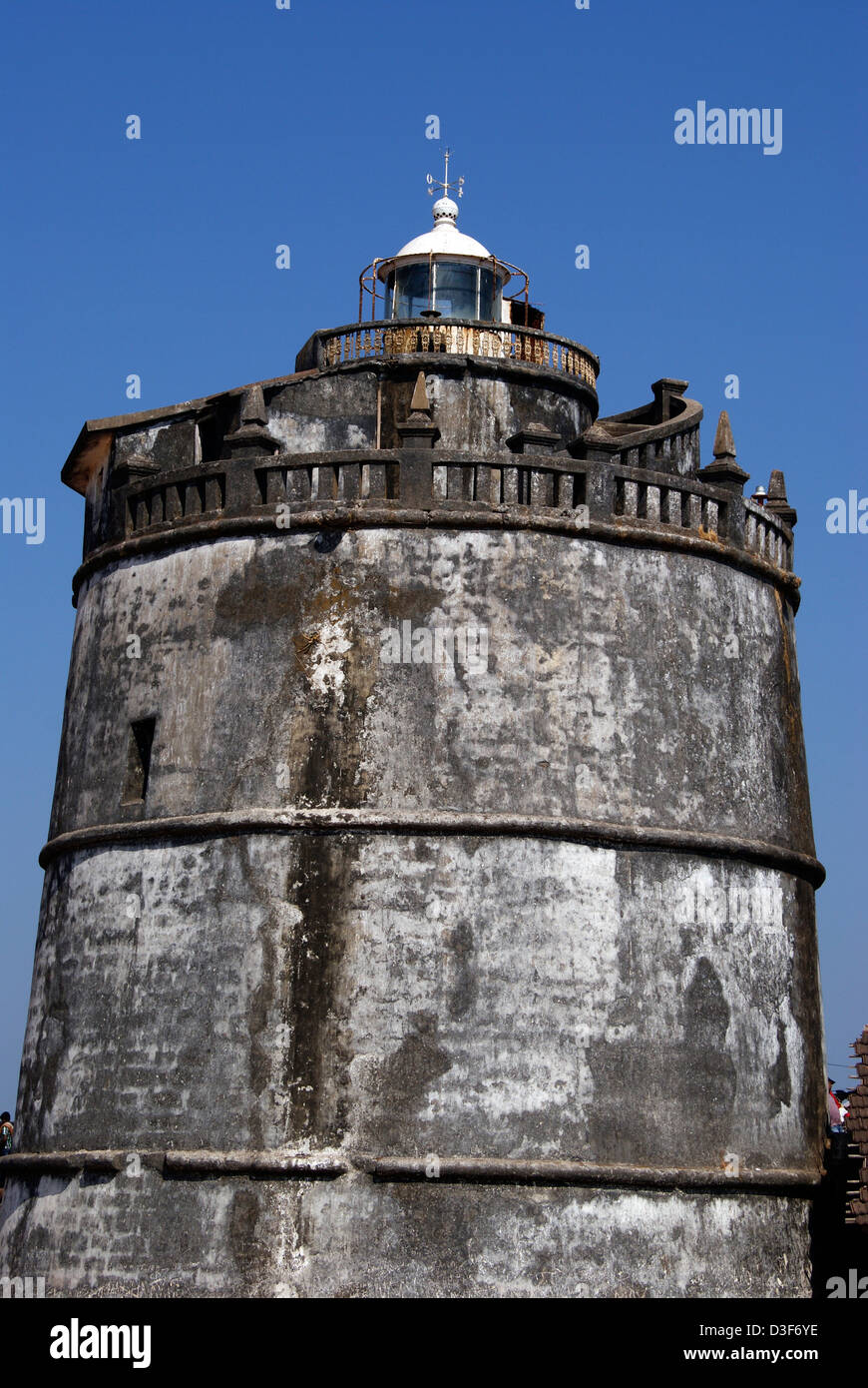 Fort Aguada Leuchtturm in Goa Indien Stockfoto