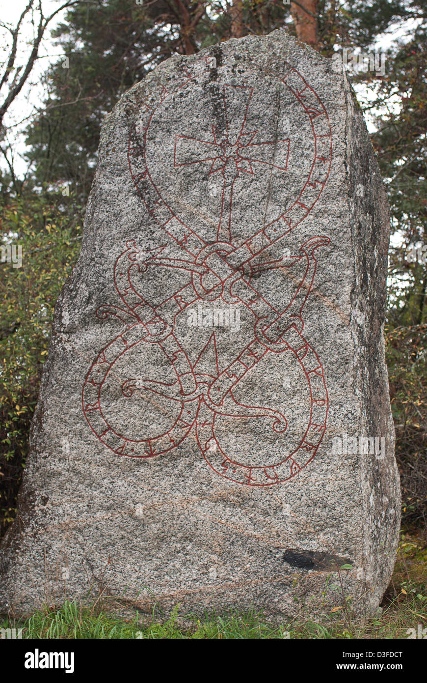 Schweden Upplands Runenstein 459 aus dem 1000 Stockfoto
