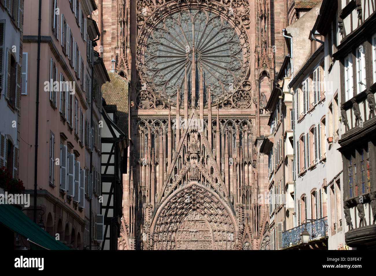 Straßburg, Frankreich, die Fassade des Straßburger Münster Stockfoto