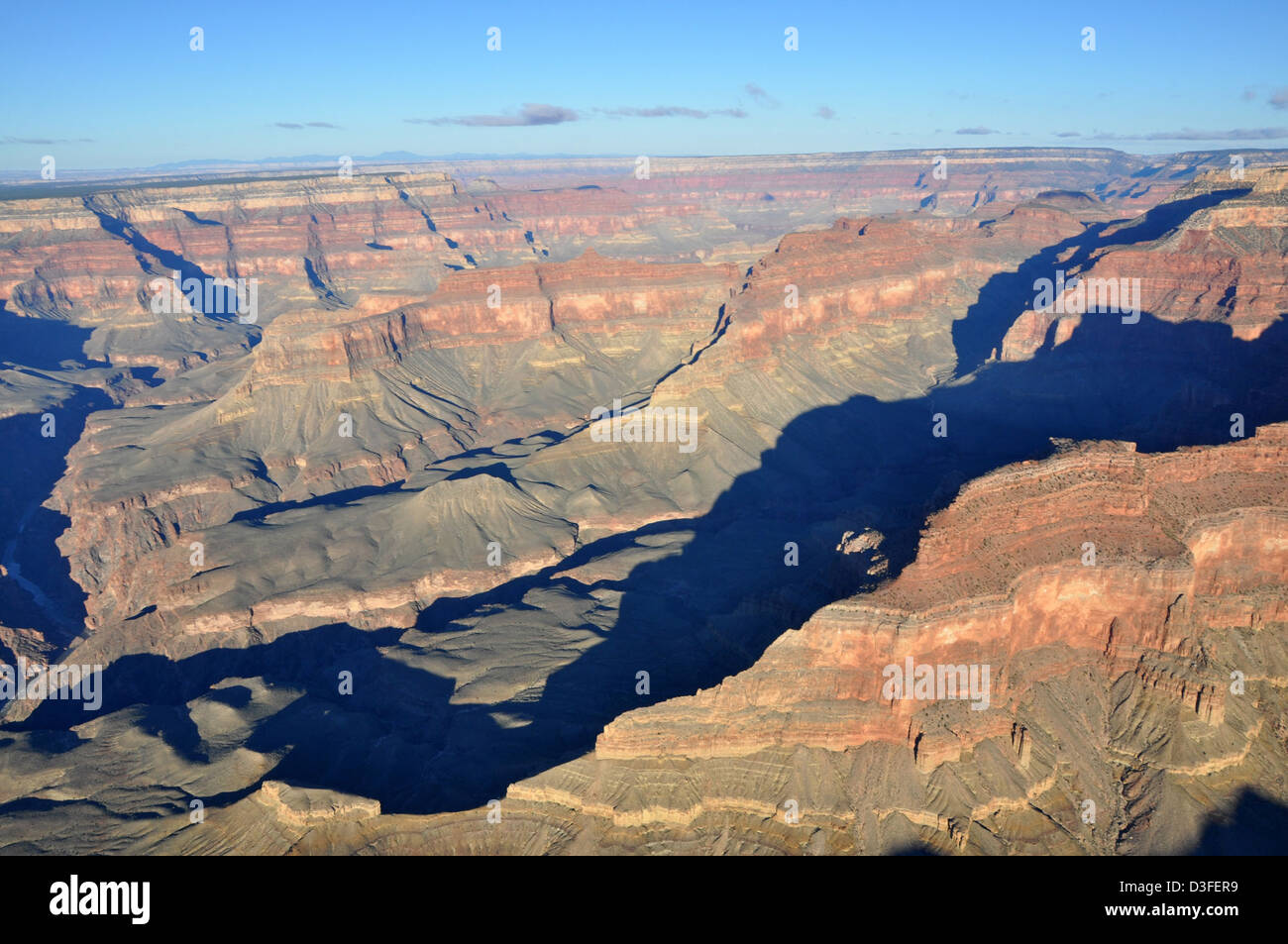 Grand Canyon DEIS Antenne: Scorpion & Schütze Grate Stockfoto