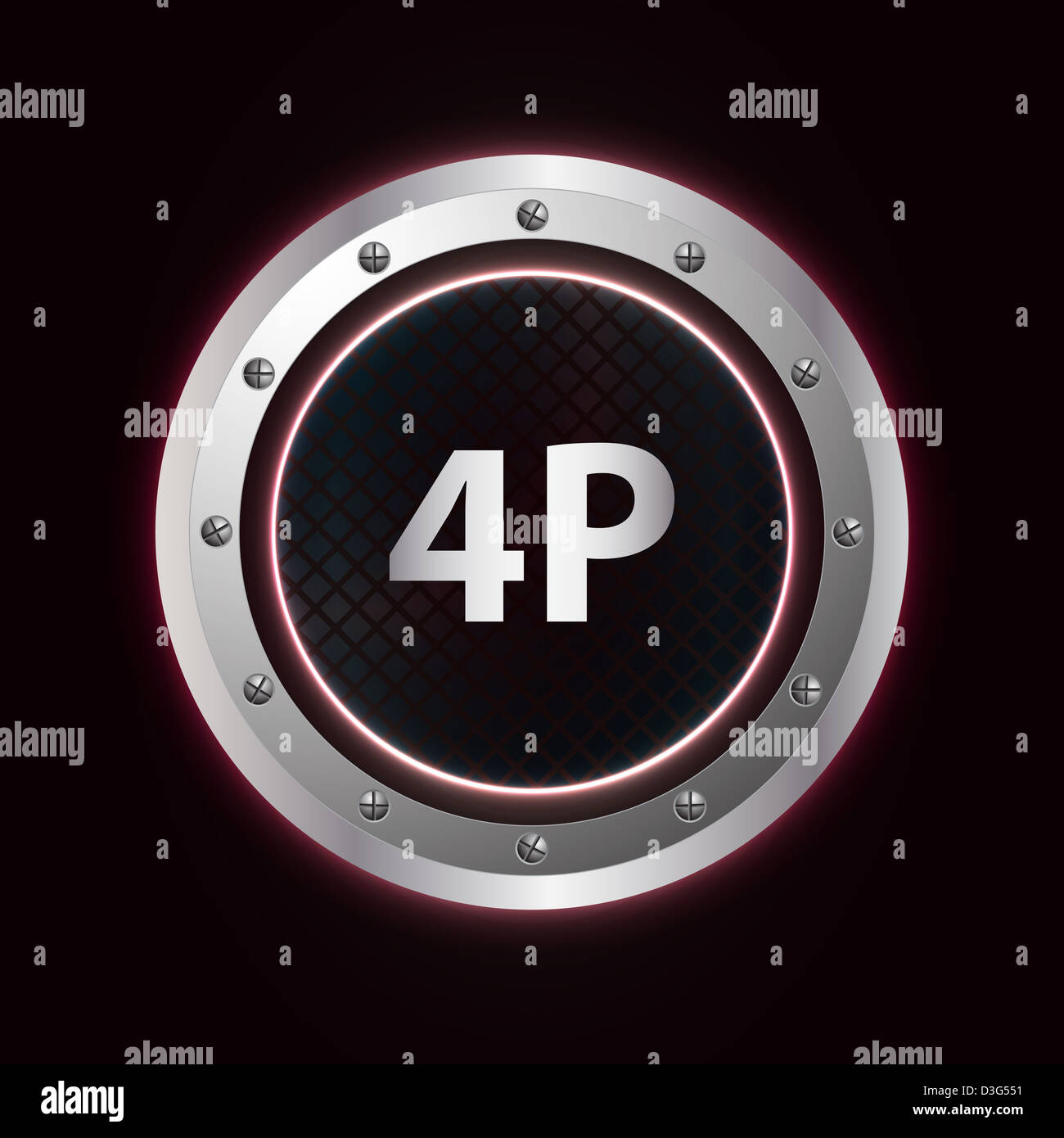 spezielle marketing-Mix mit metallic-design Stockfoto