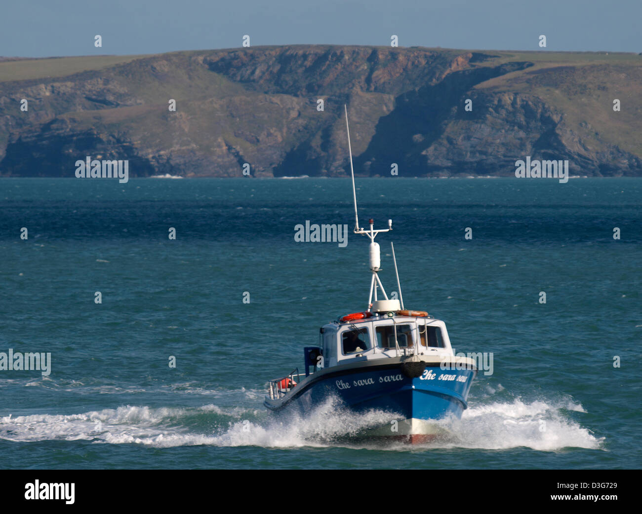 Kleinen kommerziellen Fischerboot, Newquay, Cornwall, UK Stockfoto