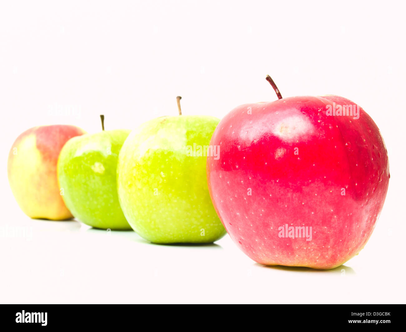 Grüne und rote Äpfel Stockfoto