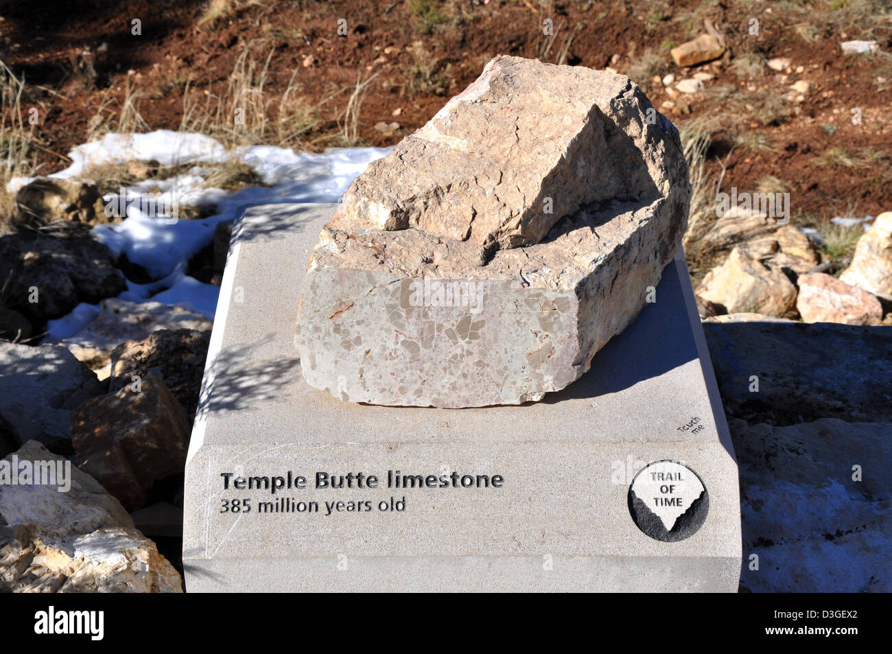 Grand Canyon Trail of Time - Tempel Butte Kalkstein 0421 Stockfoto