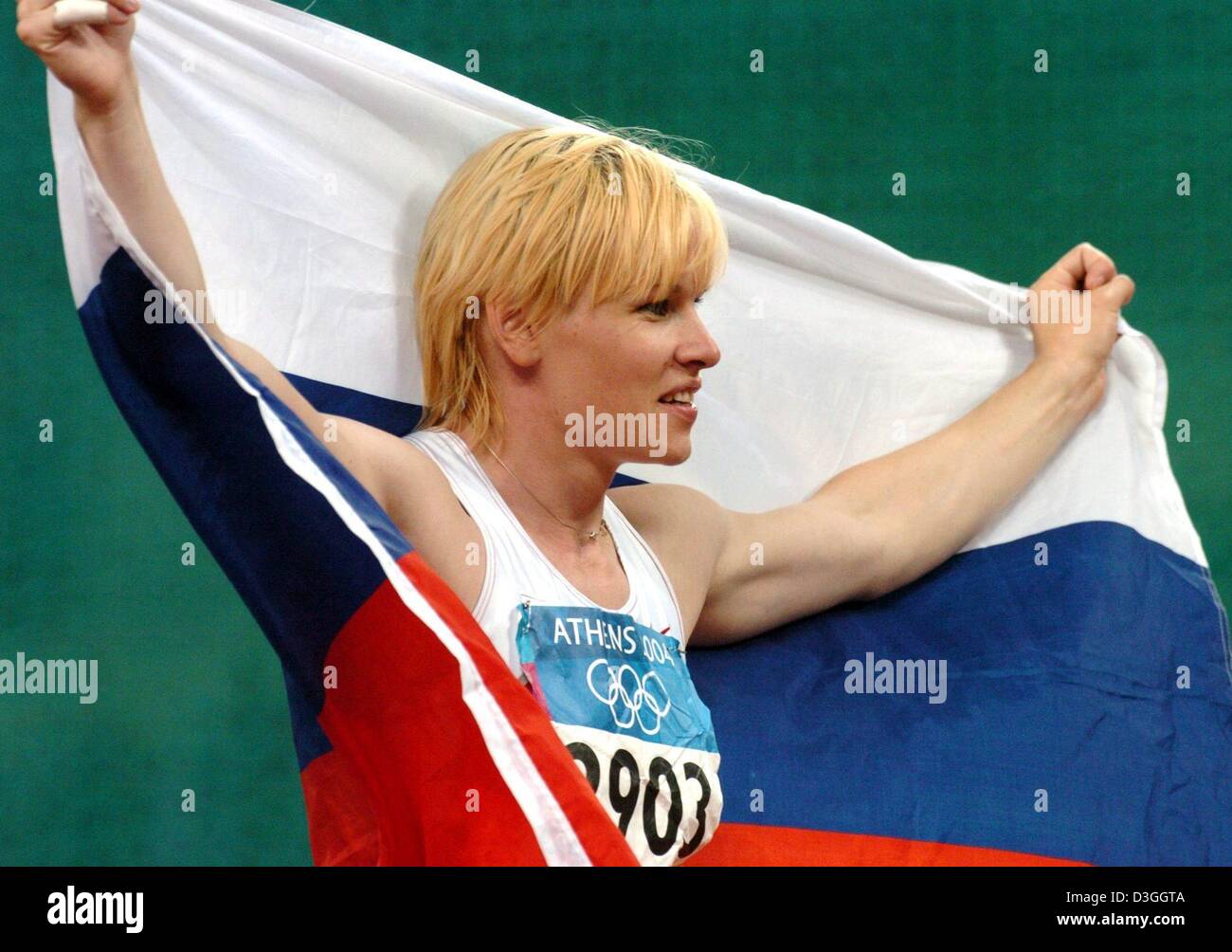 (Dpa) Russische Sportler, die Olga Kuzenkova mit der nationalen