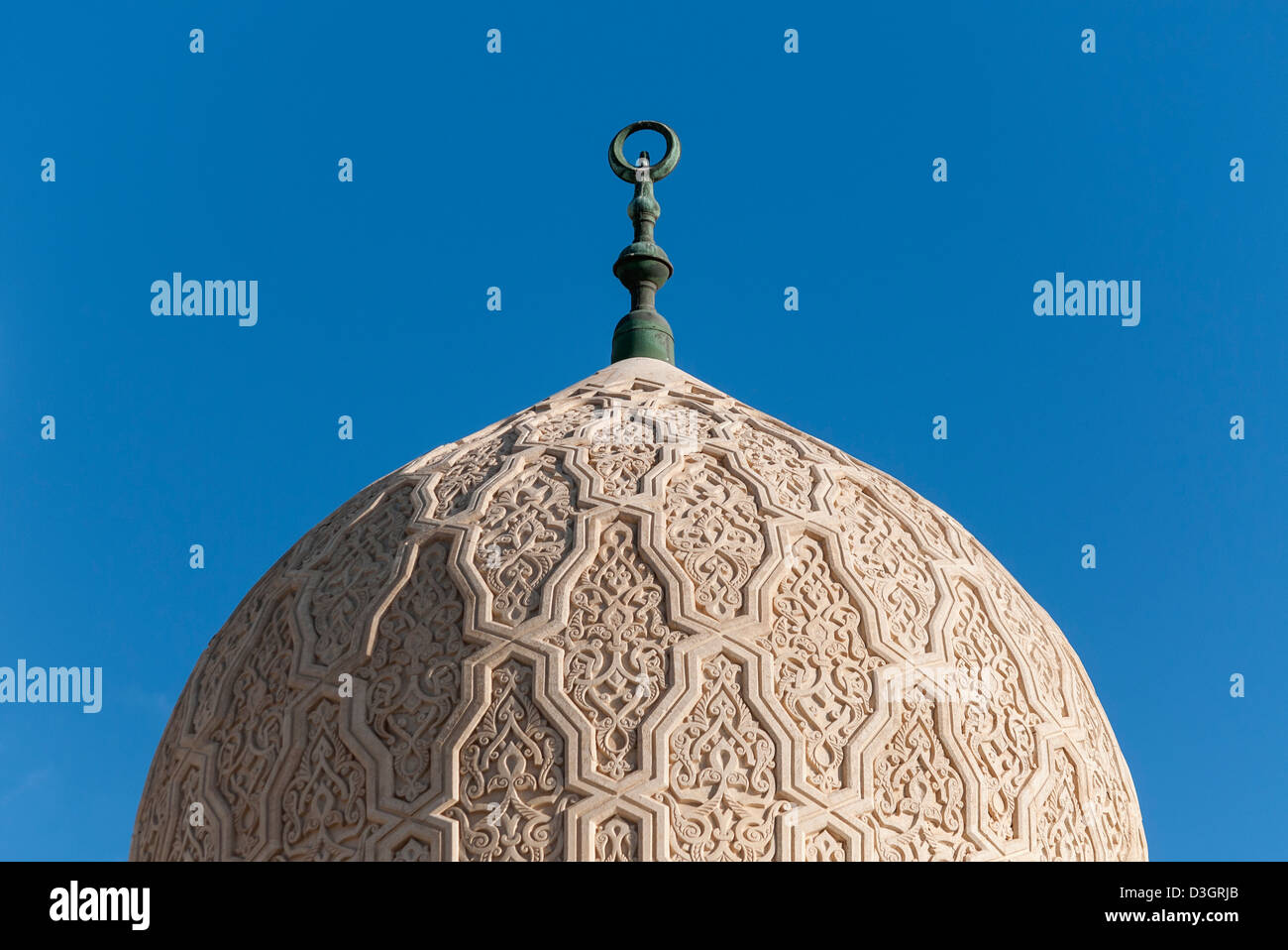 Kuppel der Moschee El-Mursi Abul-Abbas (Abu al-Abbas), Alexandria, Ägypten Stockfoto