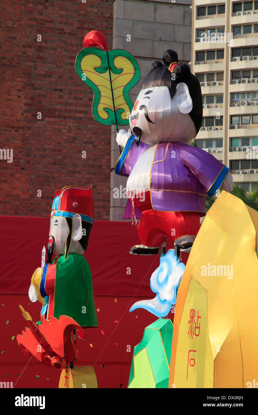 China, Hong Kong, Kowloon, Tsim Sha Tsui, Chinese New Year, Dekoration, Stockfoto