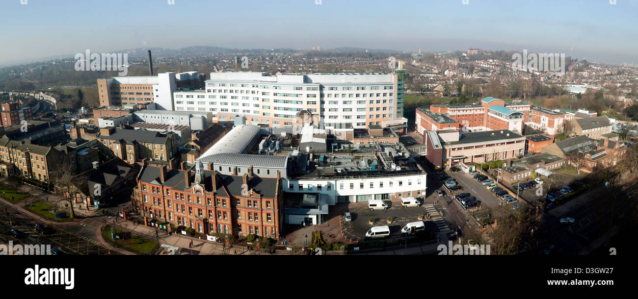 Panoramablick aus der Vogelperspektive des Lewisham Hospitals Stockfoto