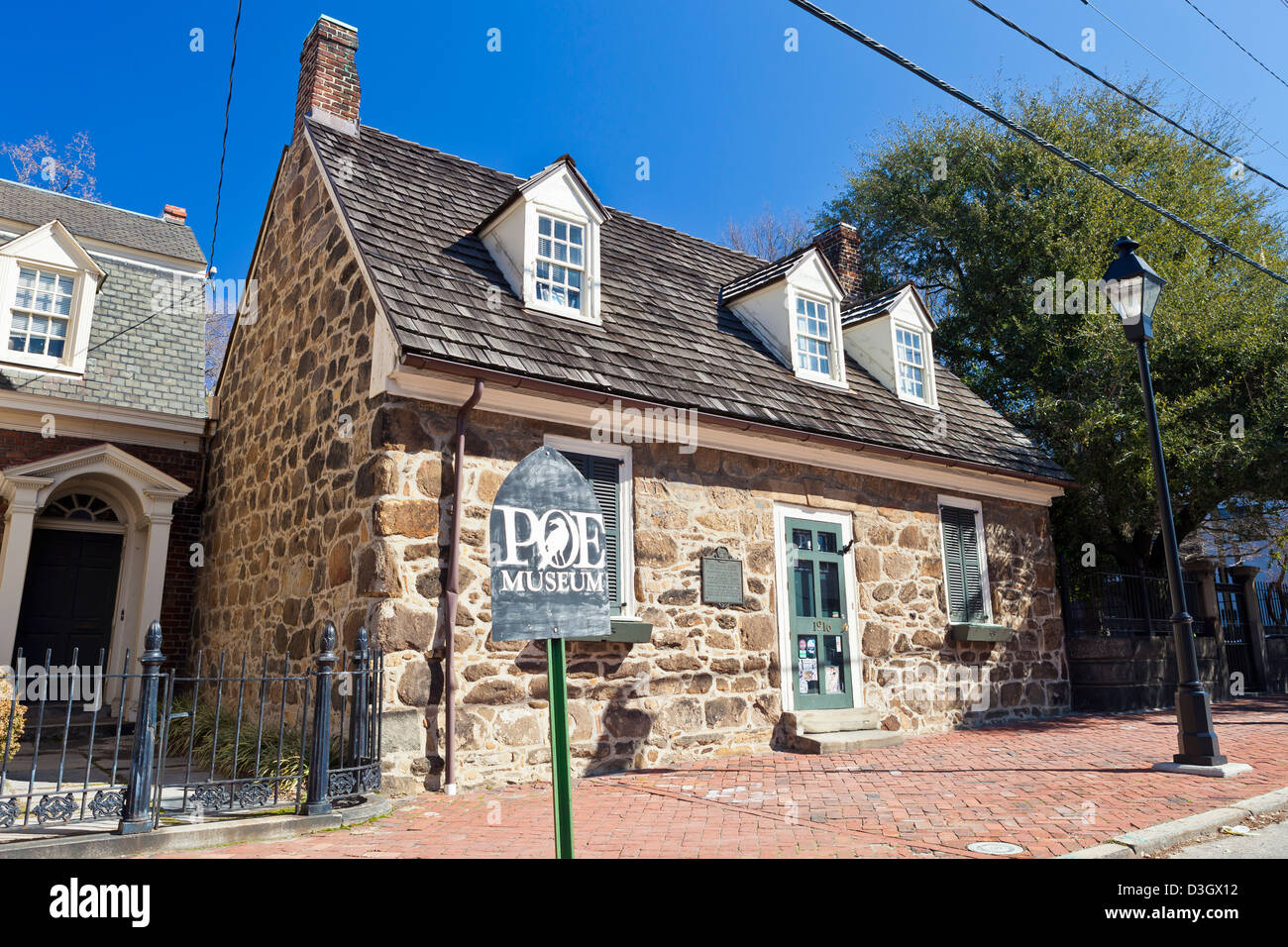 Edgar Allan Poe Museum In die Innenstadt von Richmond, Virginia Stockfoto