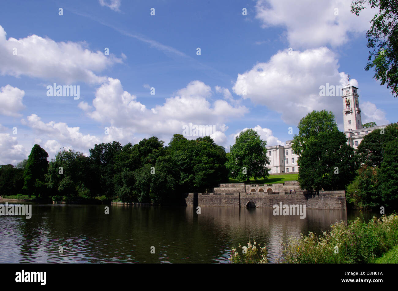 Nottingham University See Stockfoto