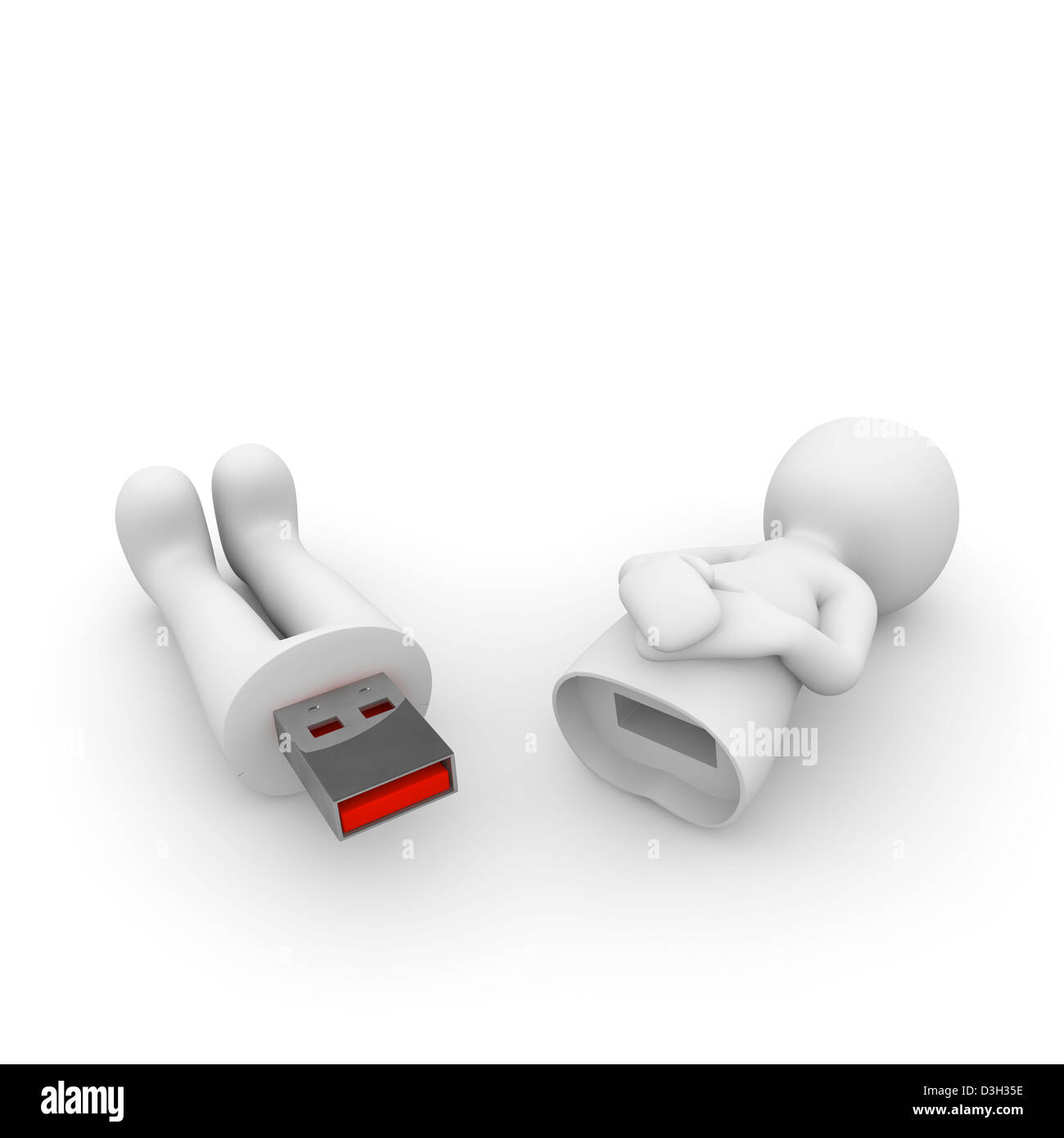 Ein USB-Stick ist eine technische große speichern und die Daten auf verschiedene Medien zu verbreiten. Stockfoto