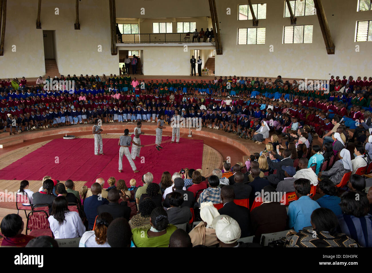 Acrobat Schau Bomas von Kenia, Nairobi, Kenia Stockfoto