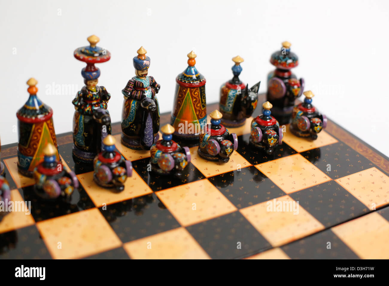 Schachspiel aus Tadschikistan Stockfoto