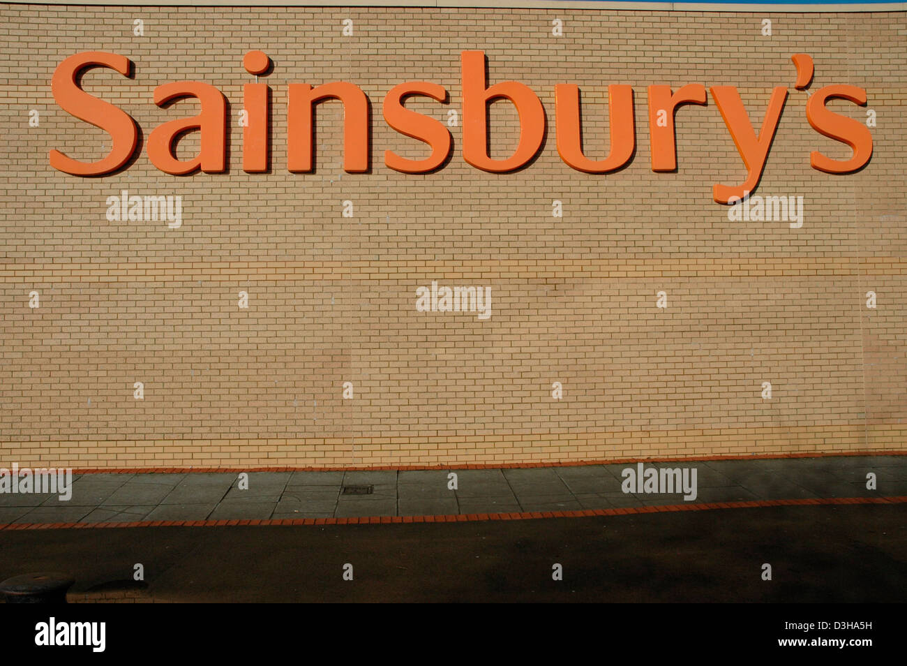 Sainsbury Zeichen Stockfoto