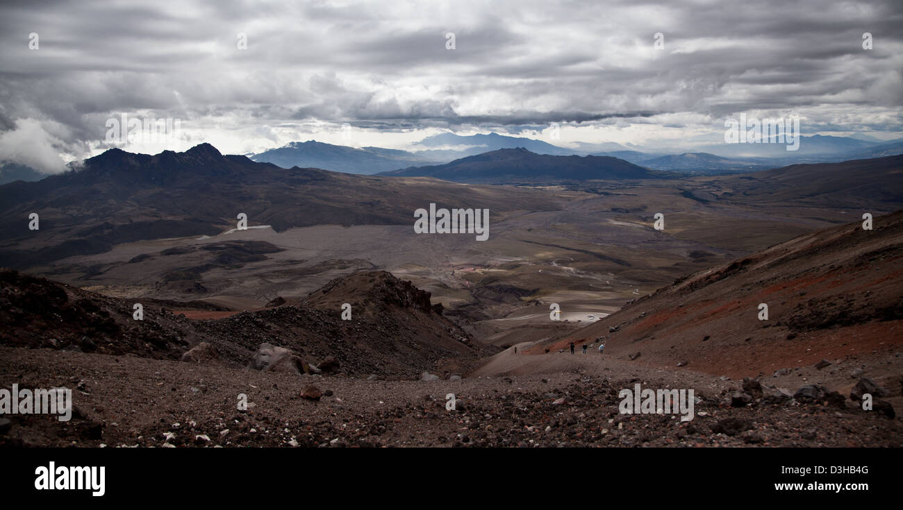 Gebirgskette Anden Ecuador Cotopaxi Landschaft Stockfoto