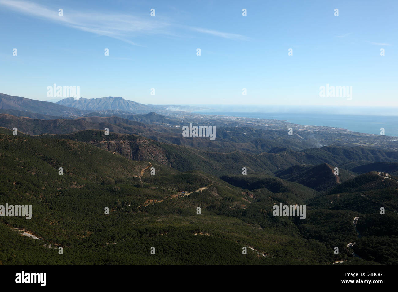 Sierra Bermeja Berge in der Nähe von Estepona, Andalusien, Spanien Stockfoto