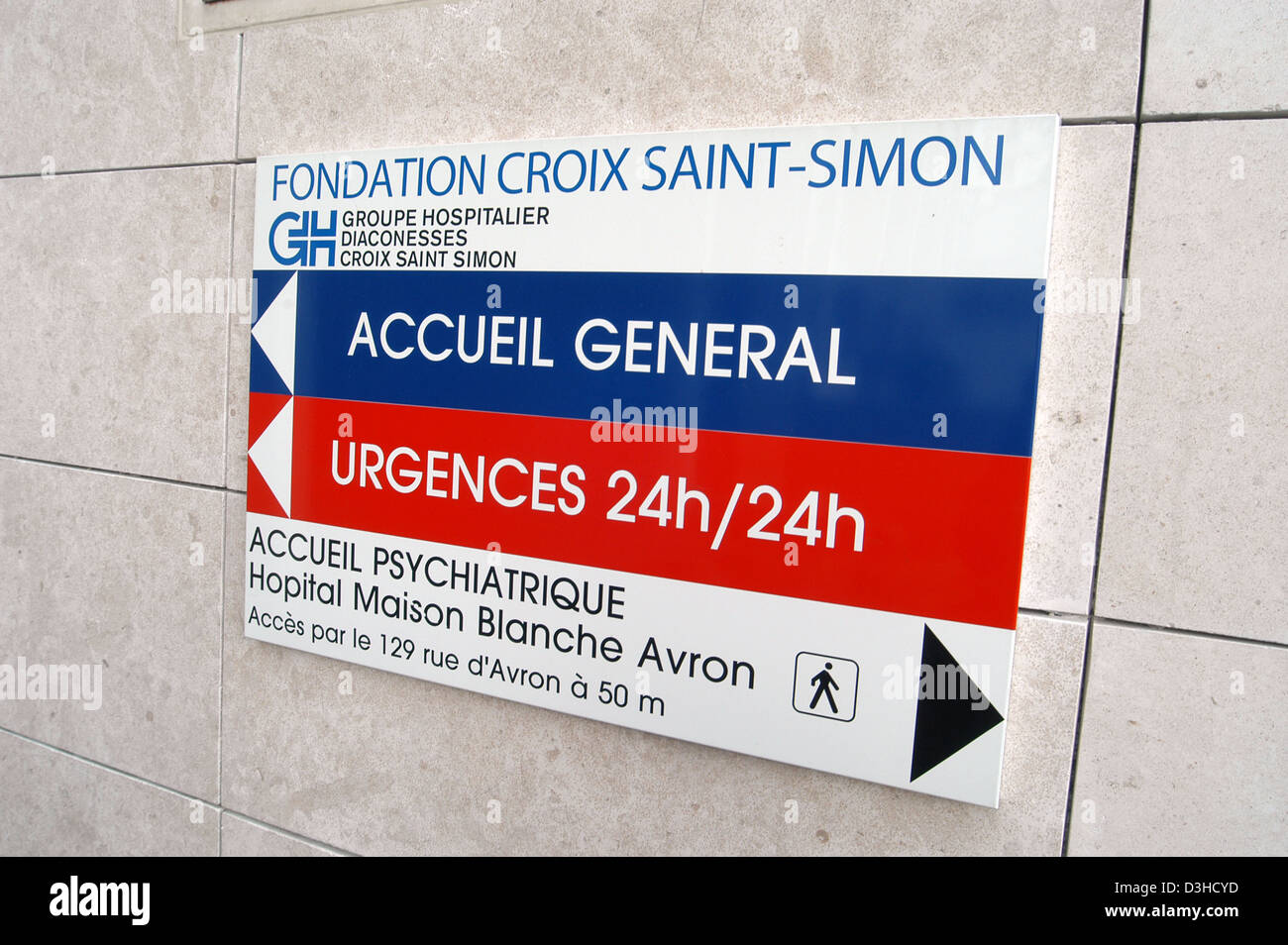 CROIX ST. SIMON, KRANKENHAUS PARIS Stockfoto