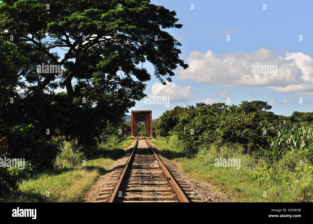 Gleisanlagen, Zucker-Mühlen-Tal, Kuba Stockfoto