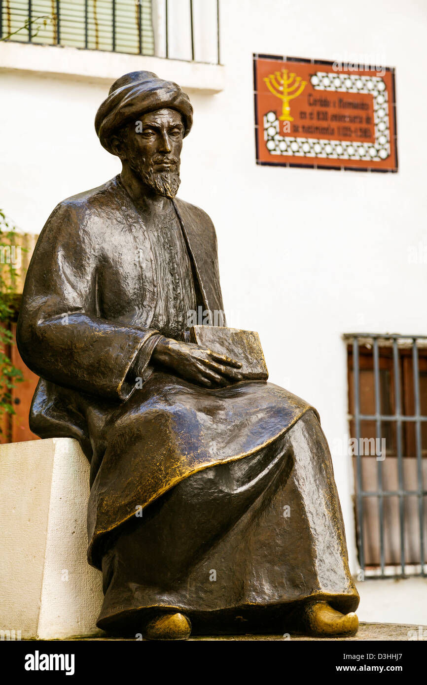 Maimonides Statue Cordoba Andalusien Spanien Stockfotografie Alamy