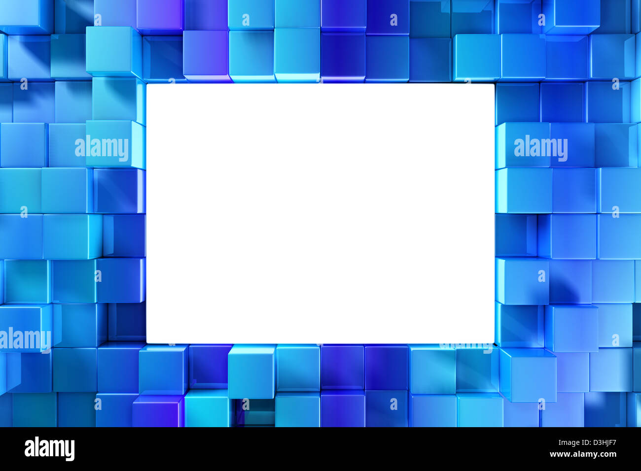 Glänzenden blauen Blöcke Stockfotografie - Alamy