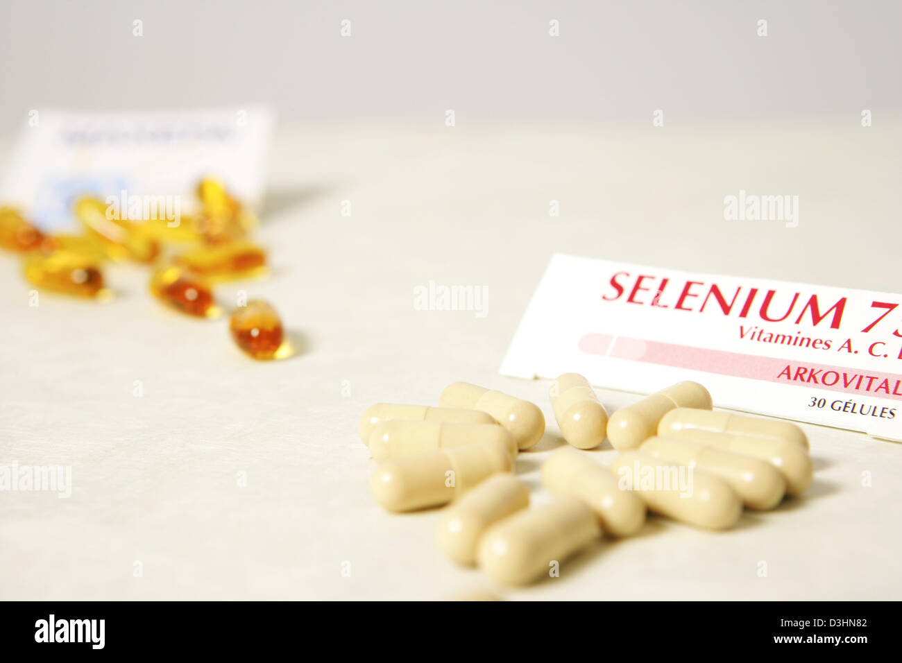 SELEN-NAHRUNGS-ERGÄNZUNGSMITTEL Stockfoto