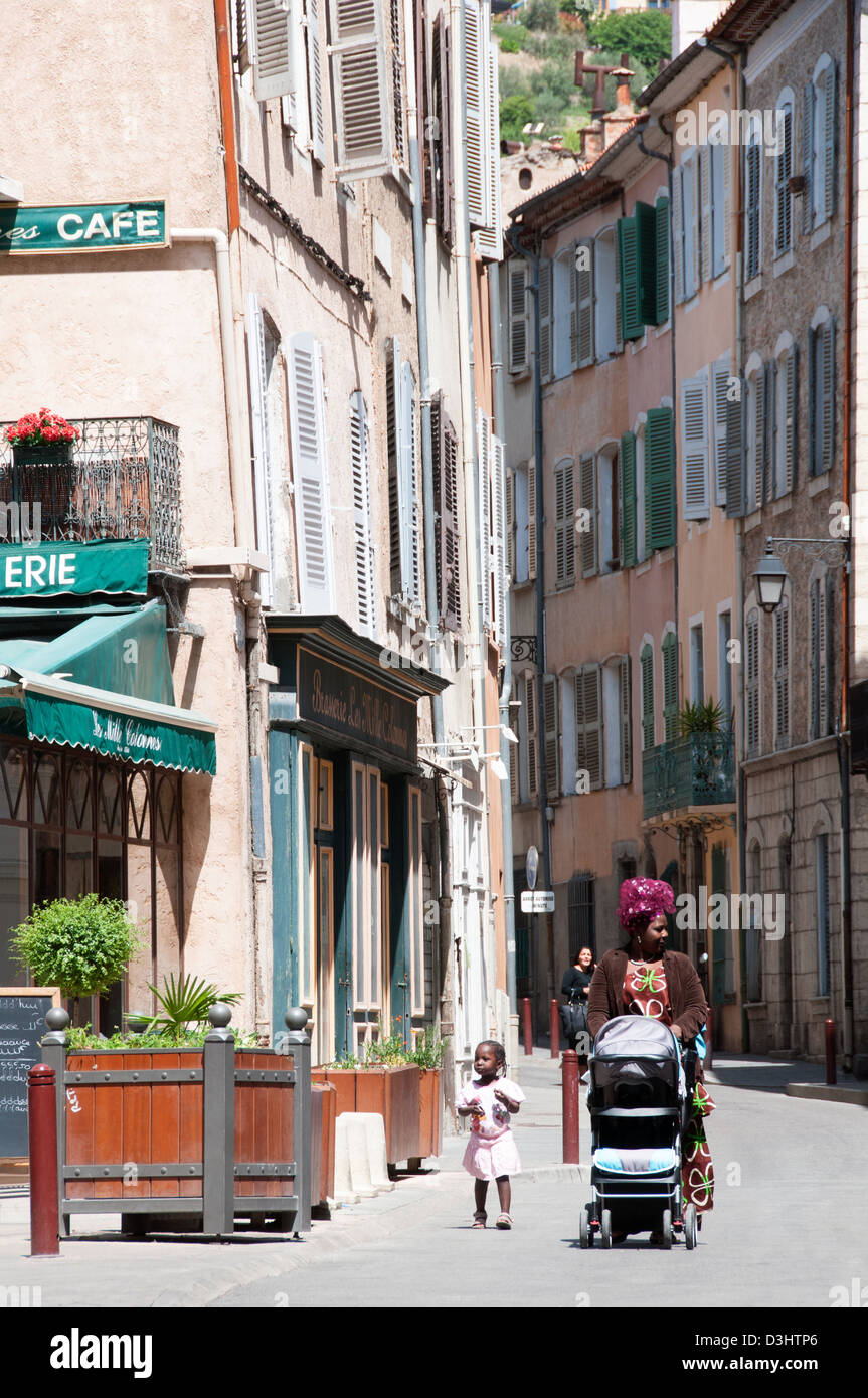Fußgängerzone Draguignan Provence Frankreich Stockfoto
