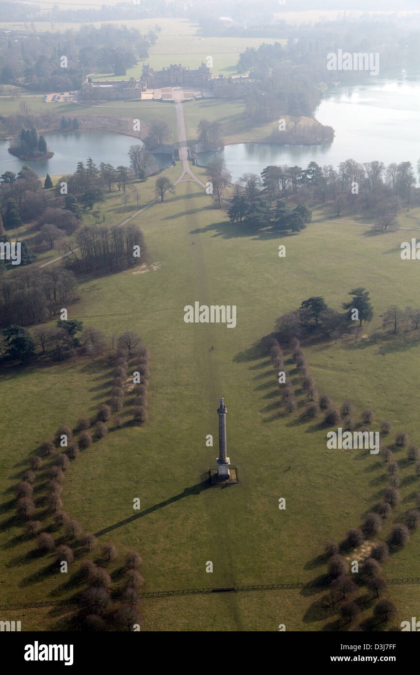 Luftaufnahme von Blenheim Palace Estate, Woodstock, Oxfordshire Stockfoto