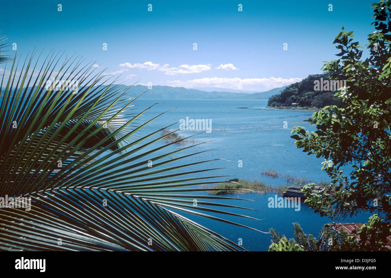 Blick auf den Yojoa See, dem größten See in Honduras. In der Nähe von Santa Barbara, Honduras Stockfoto