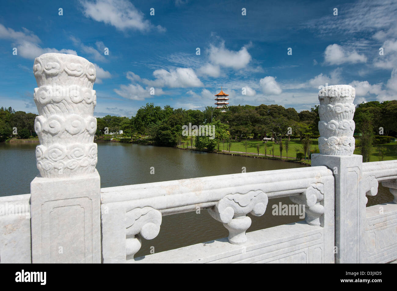 Ein Blick auf Singapur Chinese Garden Stockfoto