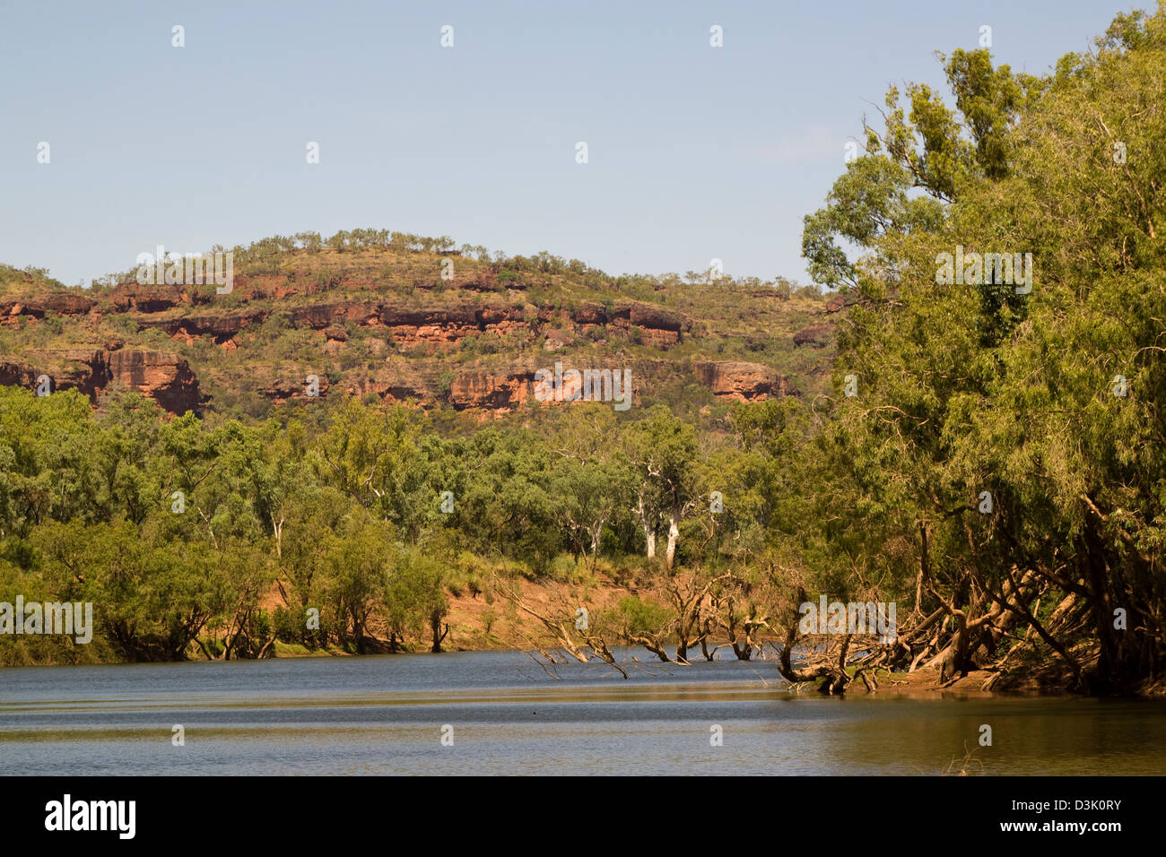 Der Victoria Fluss schlängelt sich durch 13.000 qkm (501 sq Meile) Gregory Nationalpark, Northern Territory, Australien Stockfoto