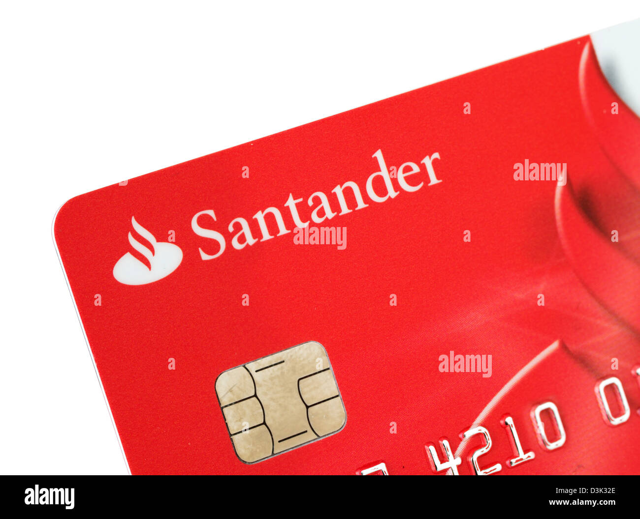 Santander Bank VISA-Debitkarte in Großbritannien ausgestellt Stockfoto
