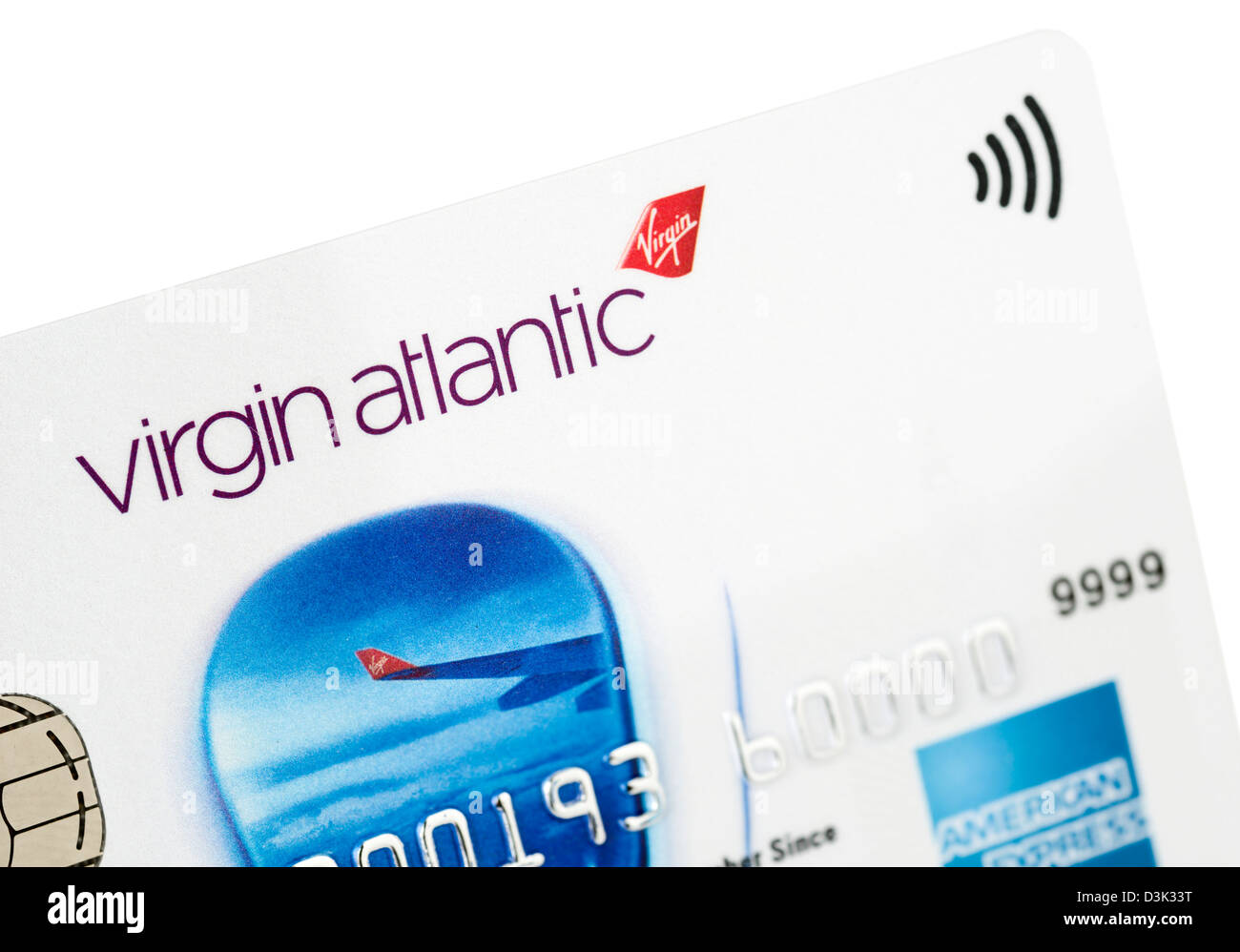 Virgin Atlantic Airwasy der Marke American Express Kreditkarte Stockfoto