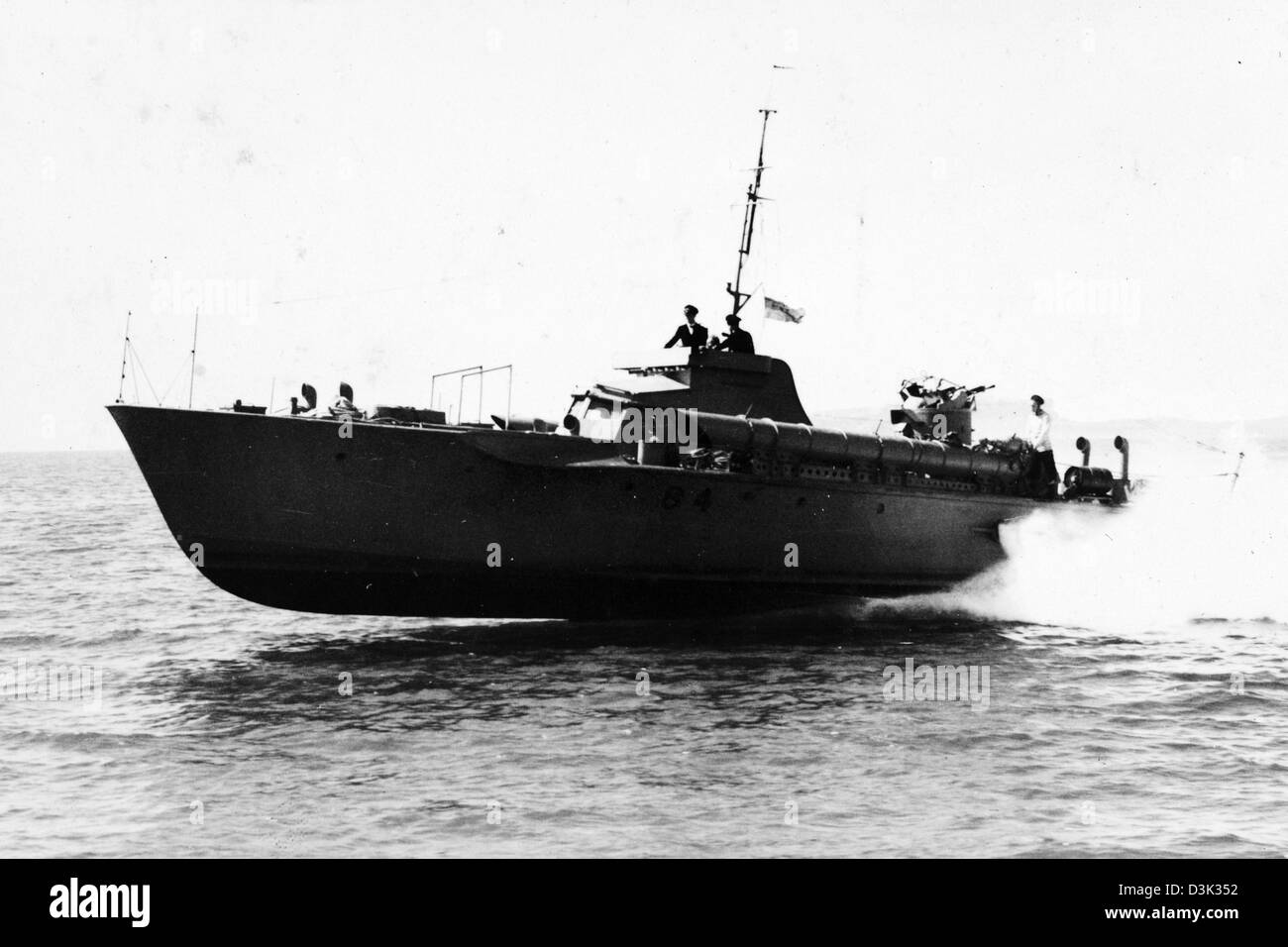 Königliche Marine Kriegsschiff WW11 Stockfoto