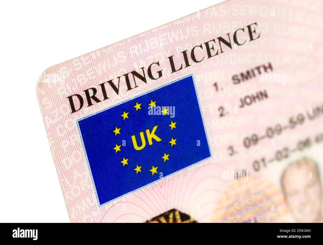 Eine UK-Führerschein Stockfoto