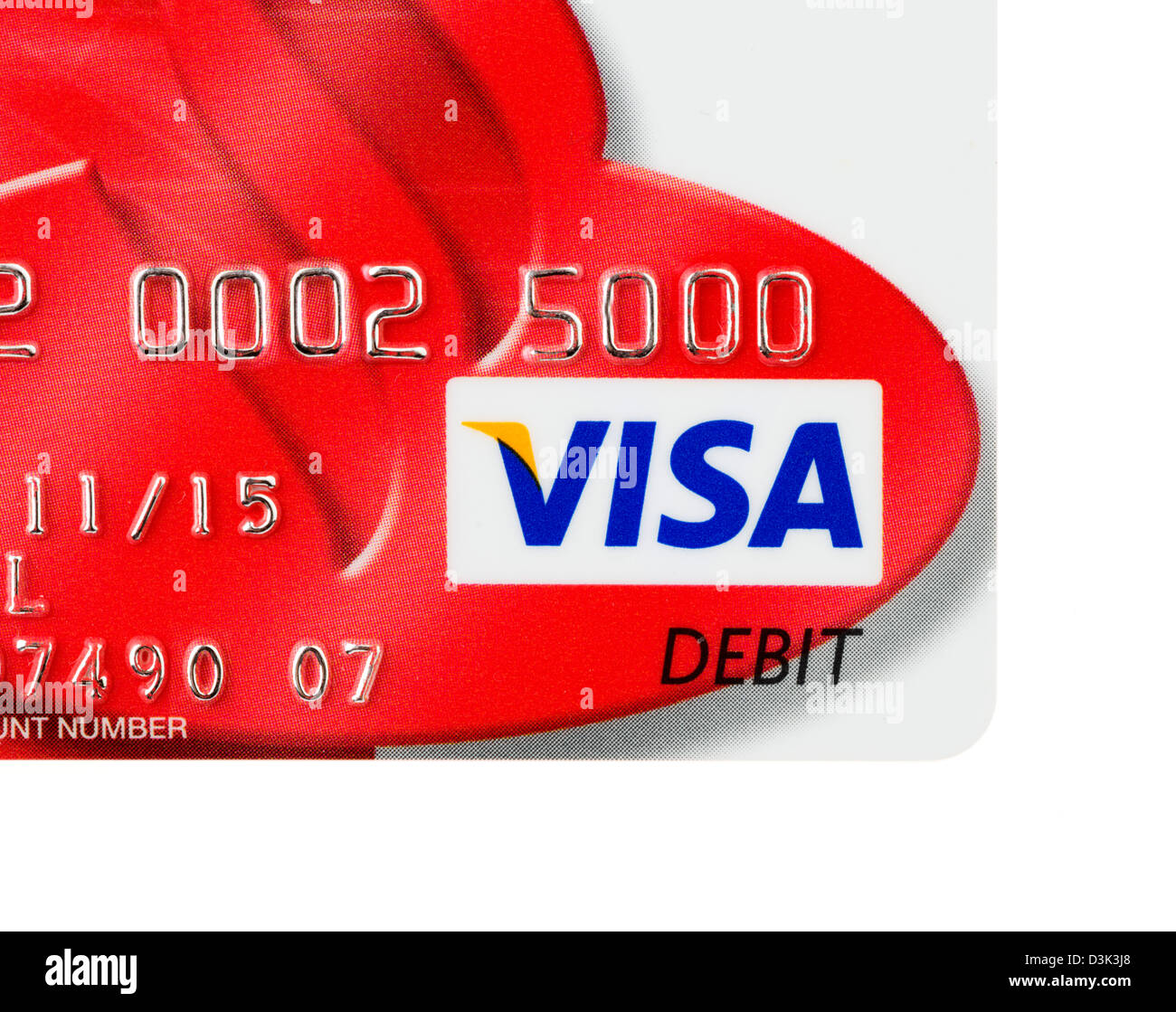 VISA-Debitkarte in Großbritannien ausgestellt Stockfoto