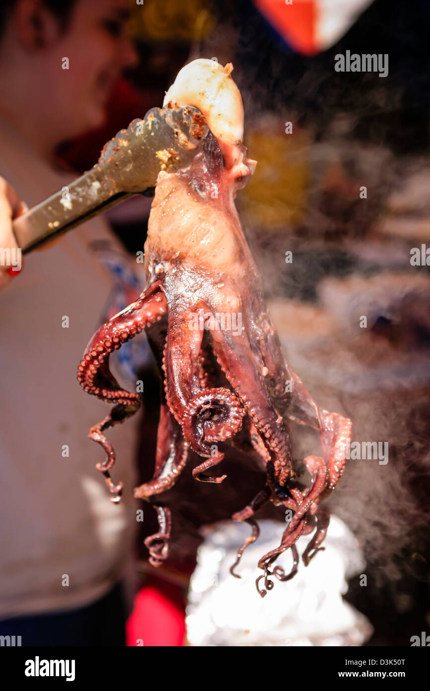 BBQ'd Oktopus an der Cortez-Fisch-Festival-Florida Stockfoto