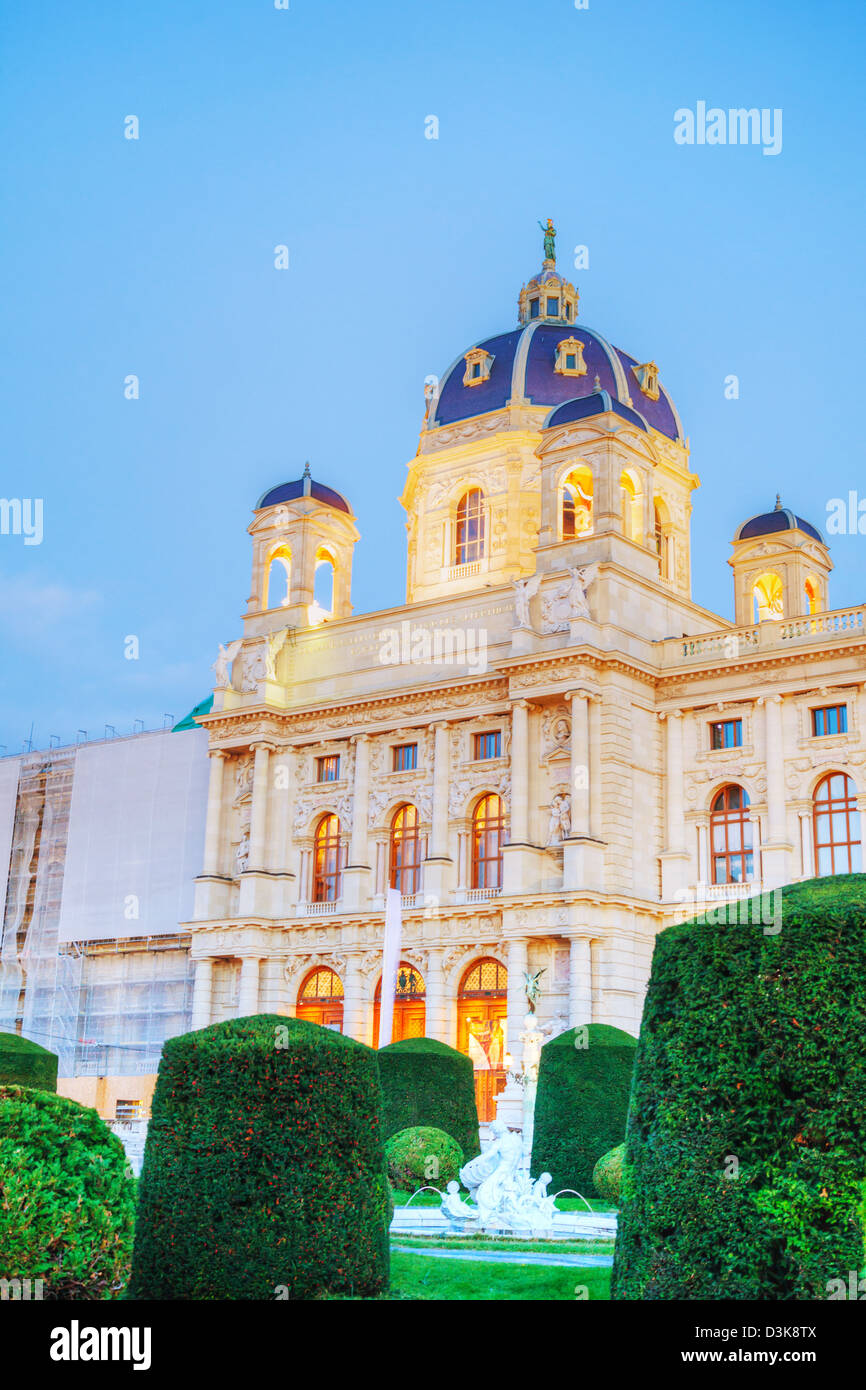 Museum of Natural History in Wien, Österreich am Abend Stockfoto Museum of Natural History in Wien, Österreich am Abend Stockfoto