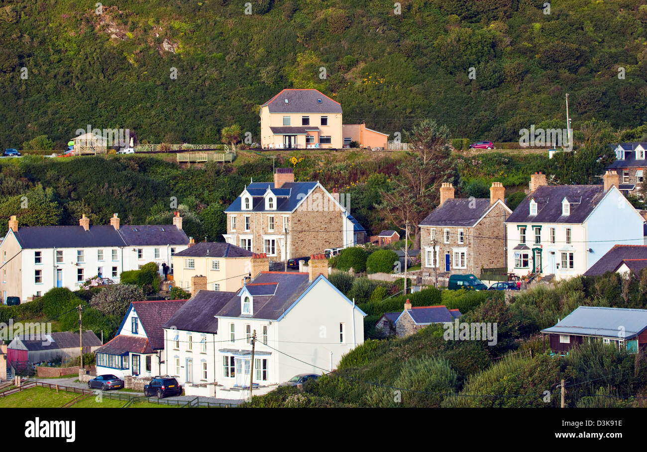 Küstennahen Dorf von Tresaith in Ceredigion Wales Stockfoto