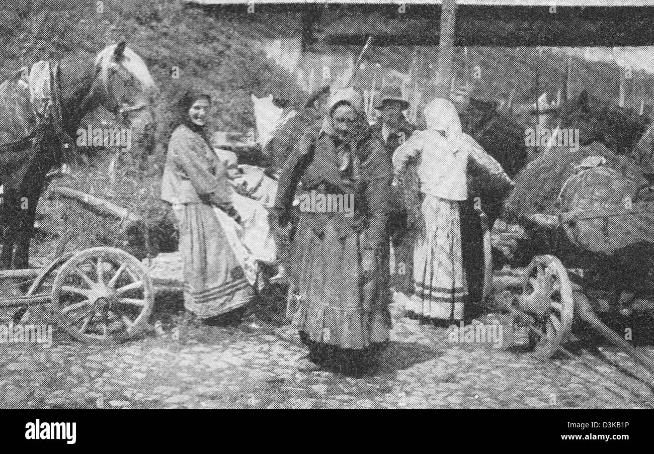 Russischen Bauern an der Heimatfront im ersten Weltkrieg Stockfoto