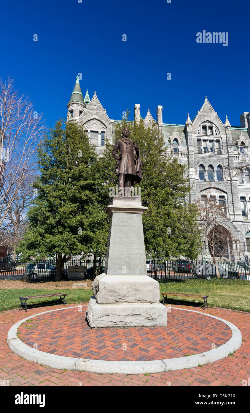 Denkmal für William Smith, der Gouverneur von Virginia aus den 1860er Jahren auf dem Kapitol-Gelände In Richmond. Stockfoto
