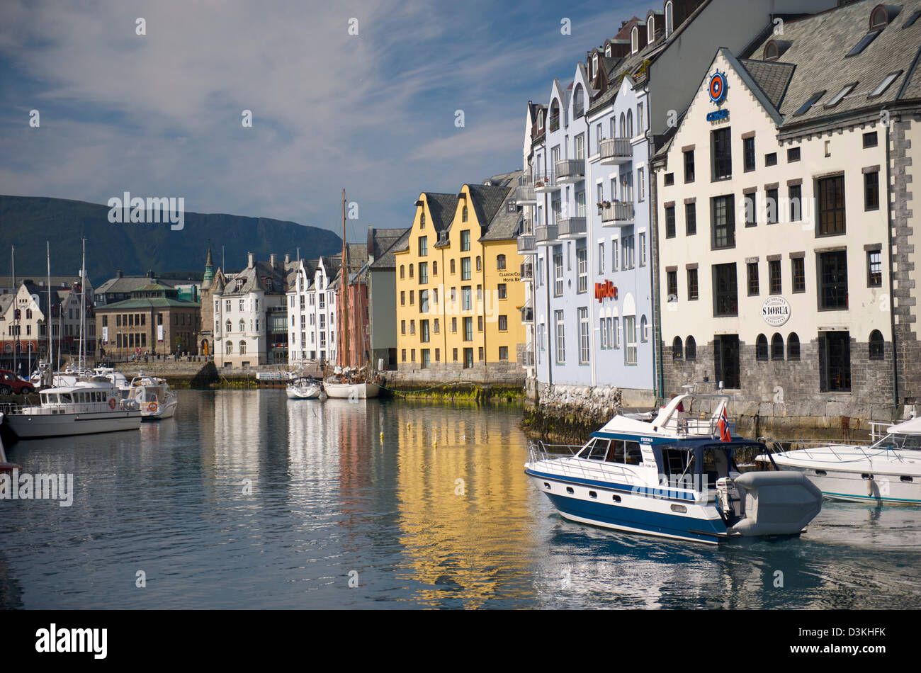 Die schöne Art-Deco-Alesund in Westnorwegen Stockfoto