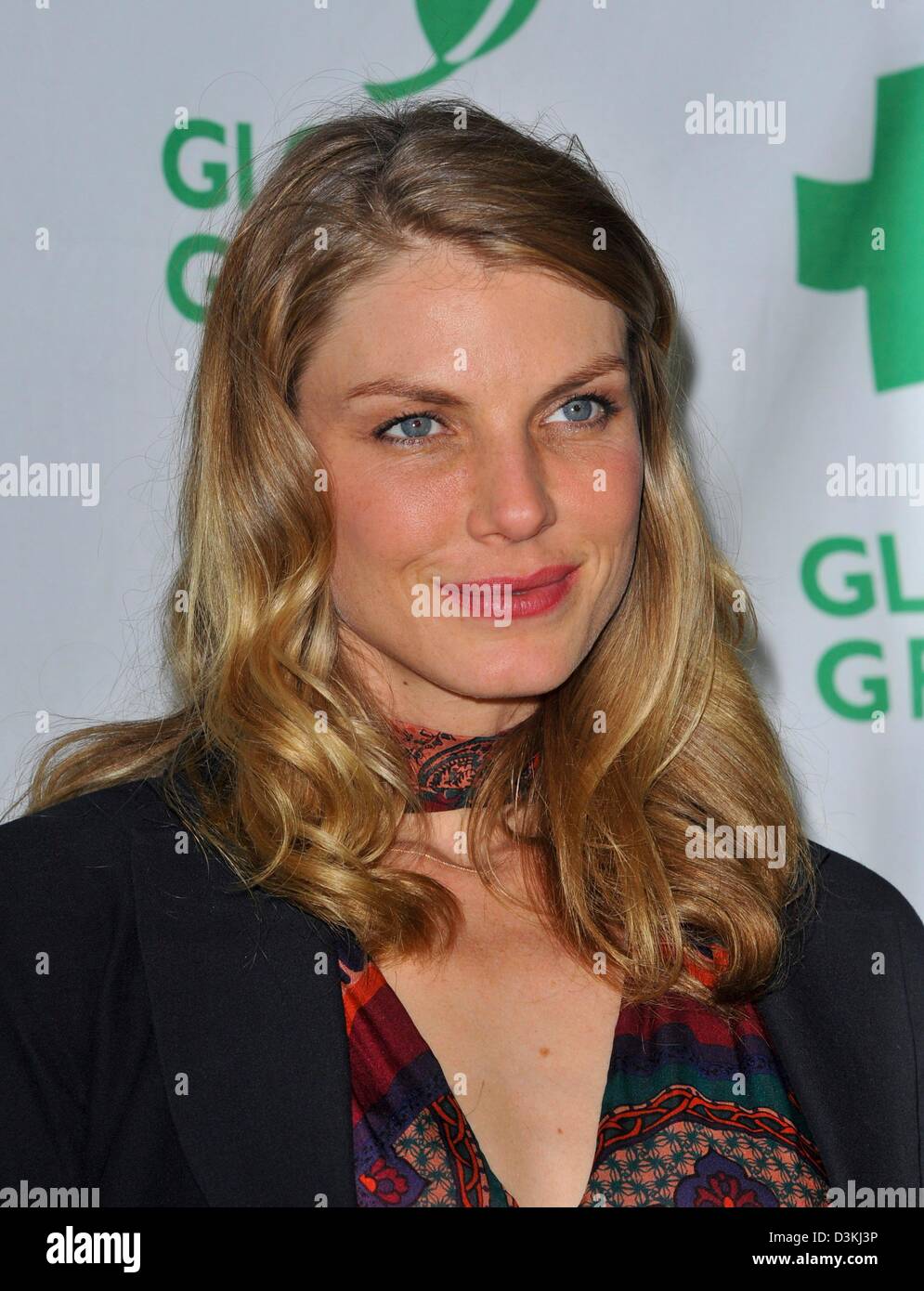 Hollywood, Los Angeles, CA, USA. 20. Februar 2013. Angela Lindvall im Ankunftsbereich für Global Green USA 10. jährlichen Pre-Oscar-Party, Avalon Hollywood. Foto von: Elizabeth Goodenough/Everett Collection/Alamy Live-Nachrichten Stockfoto